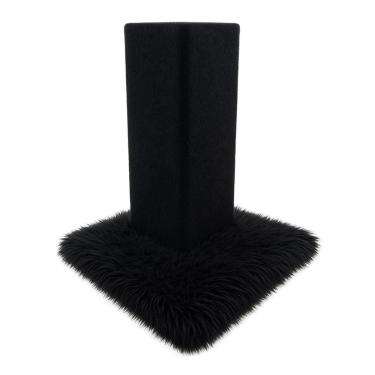 Imagem de Arranhador De Gato Protetor Canto Sofá Cama Em Carpete Preto