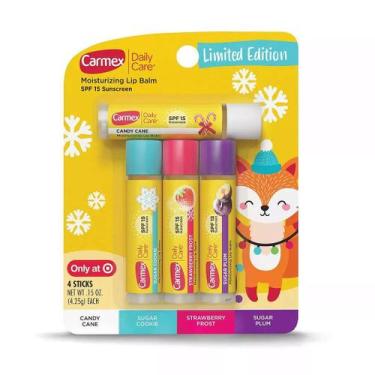 Imagem de Carmex Lip Balm Bastão Sabores Hidratante Labial Edição Limitada Holid