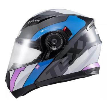 Imagem de Capacete Texx Escamot Gladiator V3 Reisen Azul Rosa Branco 56