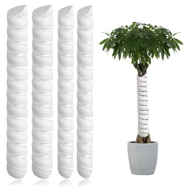 Imagem de Protetor de tronco de árvore de 39,9 cm, protetor de tronco de árvore espiral de plástico de 2 tamanhos, protetores de tubo de casca de árvores para proteger mudas de veados, coelhos, gatos, roedores