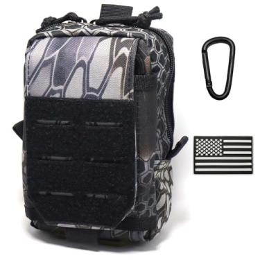 Imagem de Bolsa tática Molle Bolsa de cintura militar masculina EDC bolsa de ferramentas utilitária organizador de gadgets pacote colete bolsa para celular caça bolsa compacta EUA Patch mosquetão incluído