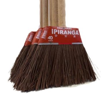 Imagem de Vassoura Piaçava Ipiranga Kit 6 Un Cabo Madeira