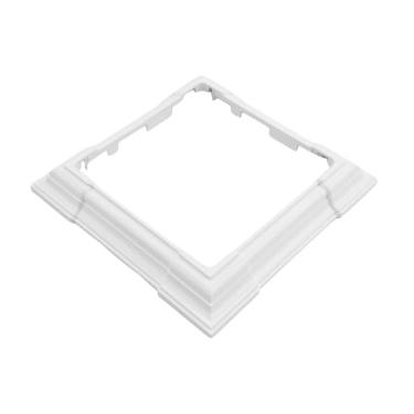 Imagem de Saia de vinil de PVC branco com 4 peças ajustável (anel de acabamento) para postes de 7,6 cm até 16,5 cm | Embalagem única | AWPT-WRAPTRIM4PC-ADJ