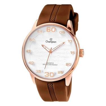 Imagem de Relógio CHAMPION masculino analógico marrom branco CH30206S
