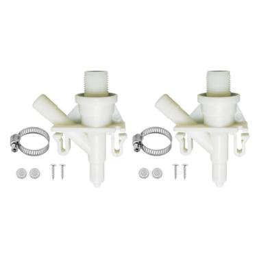 Imagem de 2 conjuntos de kit de válvula de água 385311641 adequado para 300 310 série 320 pedal e sistema de descarga a vácuo RV Motorhome reparo de vaso sanitário