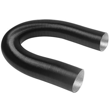 Imagem de Tubo de duto de aquecedor de 75 mm, mangueira de entrada de pré-aquecedor de duto de ar frio quente para aquecedor a diesel (comprimento total de 2 metros, preto)