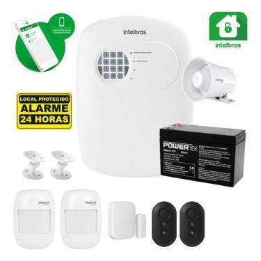 Imagem de Kit Alarme Intelbras ANM 24 NET com 3 Sensores Sem Fio e Controle via 
