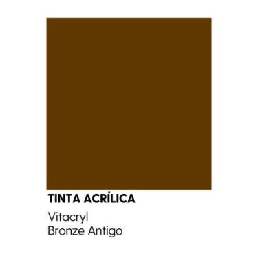 Imagem de Tinta Emborrachada Acetinada Marrons - Vitacryl, Bronze Antigo, 3,6 lt