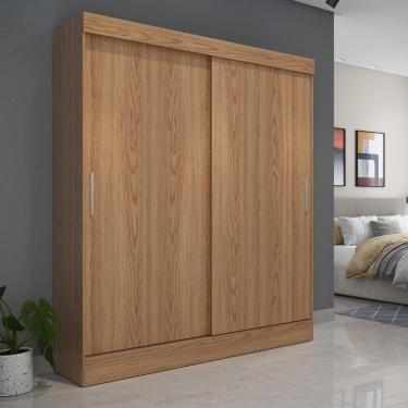 Imagem de Guarda-Roupa Solteiro 2 Portas de Correr Harry 135 cm - Carvalho