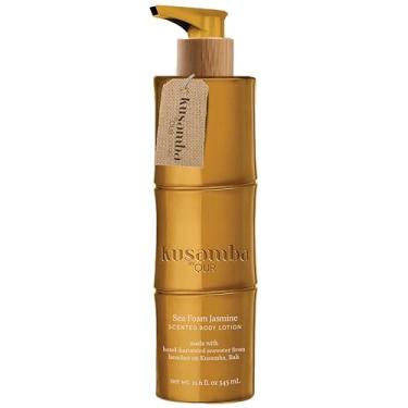 Imagem de Loção corporal natural SeaFoam Jasmine 350 ml, hidratante diário leve, óleo de semente de girassol e água do mar de Bali, para pele macia e radiante, sal, Kusamba da QUR