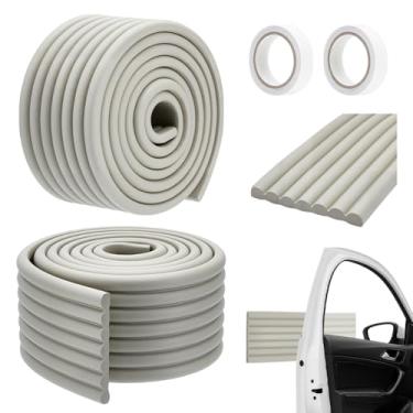 Imagem de NBEADS Protetores de para-choque de 22,42 m, protetor de canto de 7,4 x 0,7 cm, protetor de canto de borda de mesa para bordas, móveis de mesa, cinza