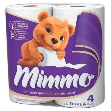 Imagem de Kit c/ 2 Papel Higienico Mimmo Rende Mais Folha Dupla 30m
