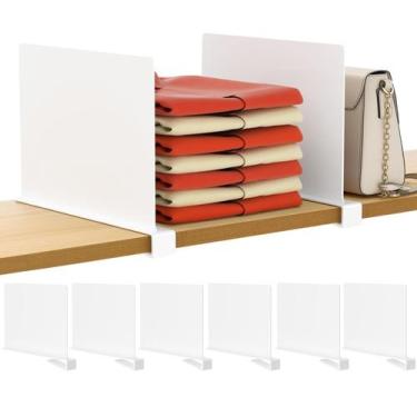 Imagem de Divisórias de prateleira em acrílico branco HBlife, 6 peças para organ