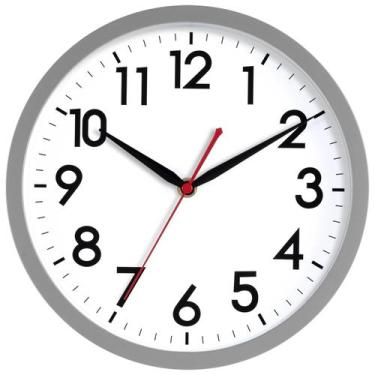 Imagem de Relógio de parede AKCISOT 25 cm Silent Non-Ticking Battery Grey