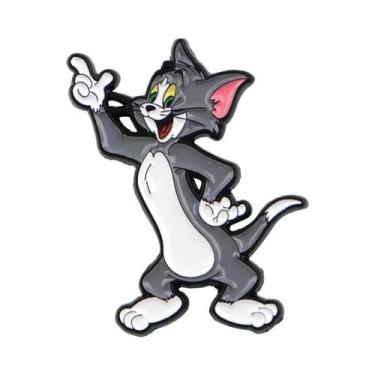 Imagem de Broches De Esmalte De Gato E Rato De Anime Para Crianças, Distintivo D
