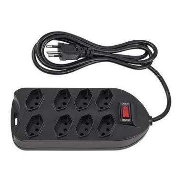 Imagem de Filtro De Linha Protetor 8 Tomadas PRETO - INTELBRAS