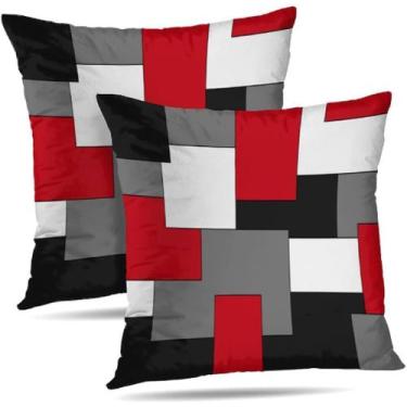 Imagem de Capa de travesseiro Alricc Modern Art Geometric 66x66cm Poliéster