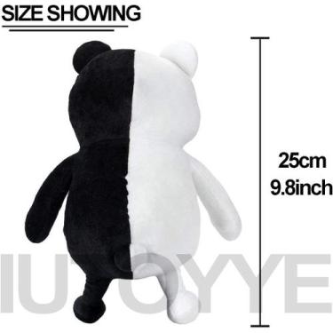 Imagem de Monokuma Pelúcia Boneca Preta Urso Branco Pelúcia Brinquedos Recheados