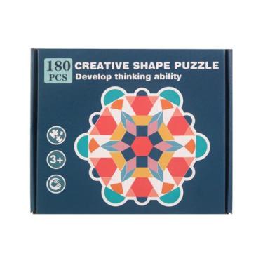 Imagem de Brinquedos educativos para educação infantil Divertido Tangram Quebra-