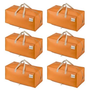 Imagem de VENO Pacote com 6 bolsas de mudança com alças de mochila, resistente, alternativas de caixas de mudança, suprimentos de embalagem, sacolas grandes de armazenamento para itens essenciais de dormitório