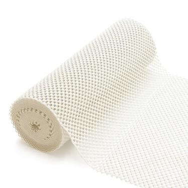 Imagem de YACEYACE Forro de armário de cozinha, 30,5 cm x 3,5 m, forros brancos de prateleira para armários de cozinha, não adesivos, grossos e duráveis