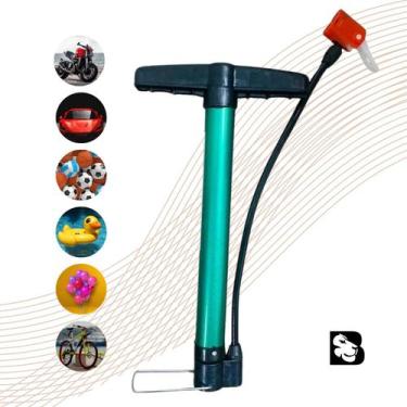 Imagem de Bomba De Ar Com Pedal Vertical Com Trava Para Encher Pneu de Bicicleta