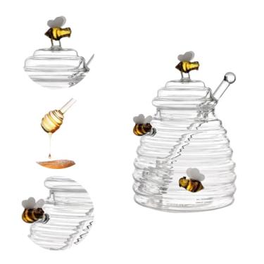 Imagem de Meleira Colmeia de Vidro com detalhe de Abelinhas e Pegador de Mel Luxo - Mesa posta