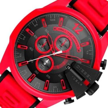 Imagem de Relógio Masculino 10 BAR Diesel Dz4526 VERMELHO C/NF - Majestoso Joias