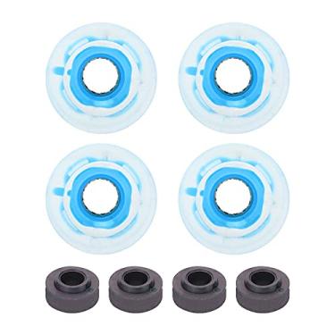 Imagem de GLOGLOW Rodas de skate flash de alta elasticidade 78A para iniciantes jogarem skate, longboard ou cruiser para uma experiência de pilotagem mais confortável, enchimento de poliuretano para velocidade