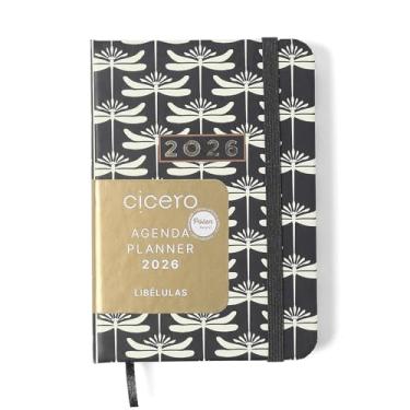 Imagem de AGENDA PLANNER CICEROS 2026 LIBELULAS SEMANAL 9X13 CM PRETO