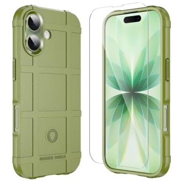 Imagem de LABILUS Capa protetora tática resistente ao desgaste resistente ao desgaste Rugged Shield de 2,4 m compatível com iPhone 17 (6,3 polegadas) - verde exército