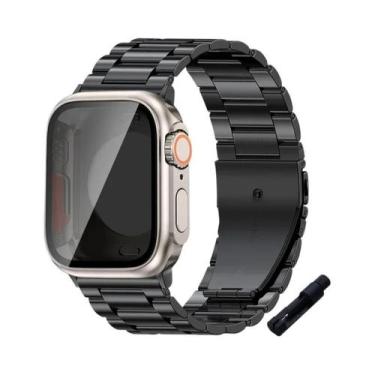 Imagem de Pulseira De Aço Inoxidável Para Apple Watch 45mm 41mm 40mm 44mm Bracel