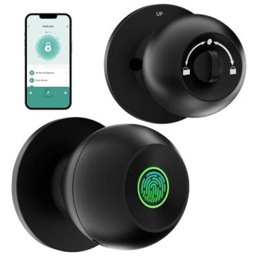 Imagem de Fechadura biométrica DINSTECH Controle de impressão digital recarregáv