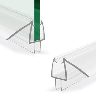 Imagem de BS309D5-6-2 Vedação inferior para porta de chuveiro com varredura pacote com 2, tiras transparentes de PVC de 39" (990 mm) de comprimento para porta de vidro sem moldura de 1/4" (6 mm) de espessura