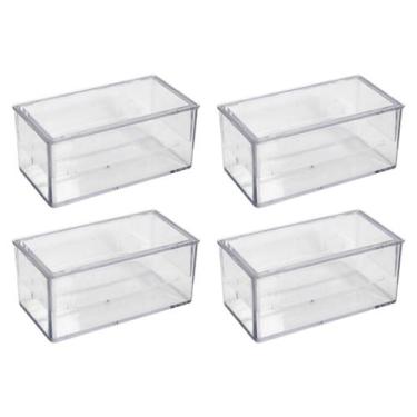 Imagem de Caixa Acrílica Transparente Com Tampa 7x3cm Com 30 Unidades - RussoArt