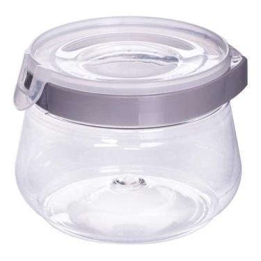 Imagem de Pote Hermético Mantimentos Redondo C Trava 700 Ml Plasútil Borracha Ci