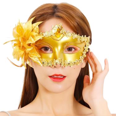Imagem de Máscara Flor e Strass Festa Baile De Gala Show Eventos Feiras Cores M7