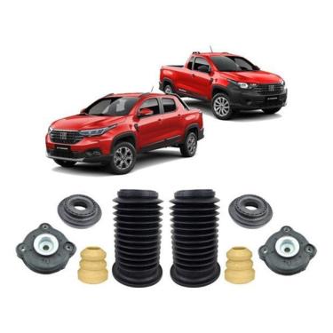 Imagem de Par Kit Batente Suspensão Dianteira Fiat Strada 2020 2021