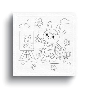 Imagem de Tela Para Pintar Canvas Infantil Desenho 30x30cm (Opção 8)