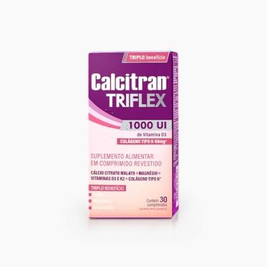 Imagem de Calcitran Triflex 30 Comprimidos - Cálcio, Colágeno Tipo 2, Magnésio, Vit. D e K