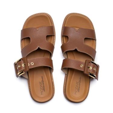 Imagem de Chinelo Slide Feminino Modare com Fivela Marrom, Marrom, 35