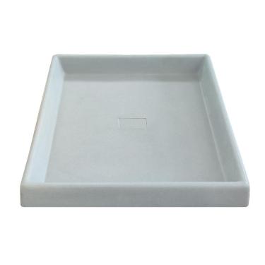 Imagem de Prato Base Grande Quadrado Vaso Polietileno 50Cm Cinza
