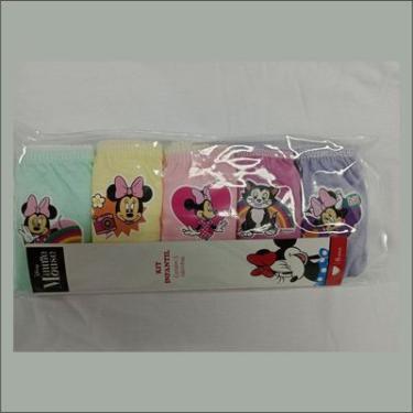 Imagem de KIT C/5 CALCINHAS INFANTIL 100% ALGODÃO DISNEY MINNIE 01 016-03 TAM 08