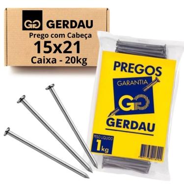 Imagem de Prego 15x21 Com Cabeça 20kg Gerdau