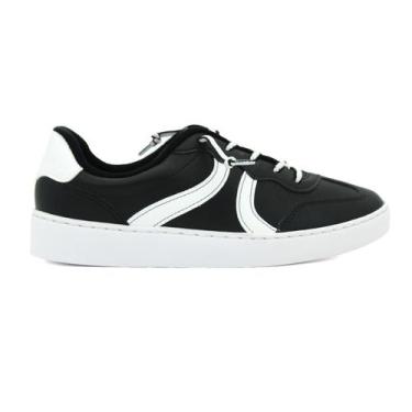 Imagem de Tenis Vizzano Original Flatform Cadarço Baixa Feminino 1070, 37, Preto