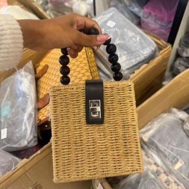 Imagem de Bolsa Minimalista de Palha feminina Moda verao 2026 - NoBrand, Marrom