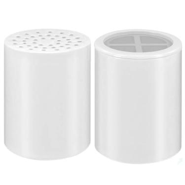 Imagem de FREZZEL Pacote com 2 cartuchos de substituição de filtro de chuveiro | Refil universal de filtro de cabeça de chuveiro de 17 estágios para filtro de chuveiro de design semelhante, filtro de água dura