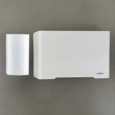 Imagem de Suporte Toalheiro Inox Para Papel Interfolhas + Saboneteira Sabonete Liquido Nobre Branco Combinação Perfeita Para Ambientes Modernos E Elegante