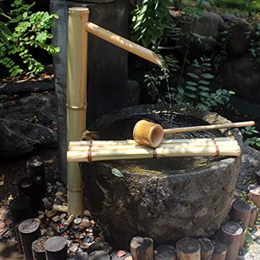 Imagem de Fonte de água de bambu cuspidor de bambu japonês jardim decorativo lagoa zen bomba de recurso de água, criatividade
