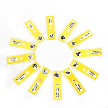 Imagem de Generic Corrediças de Microscópio Em Branco, Tipo Profissional de Plástico de Corrediças de Lanterna Mágica Etiquetas Coloridas para a Escola para Aprender (Amarelo)